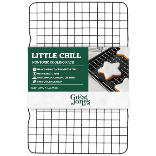 Non Stick Wire Cooling Rack (Little Chill (12.4" x 8.4") / Pepper)