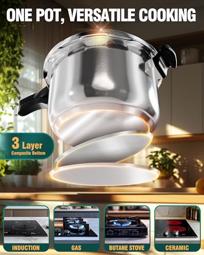 Pressure Cooker Stainless Steel 6.5 Qt (6.5 Quarts)