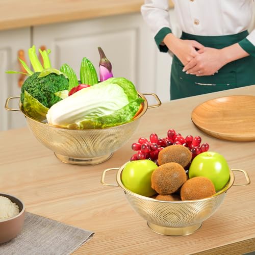 Gold Strainer for Kitchen (3QT)