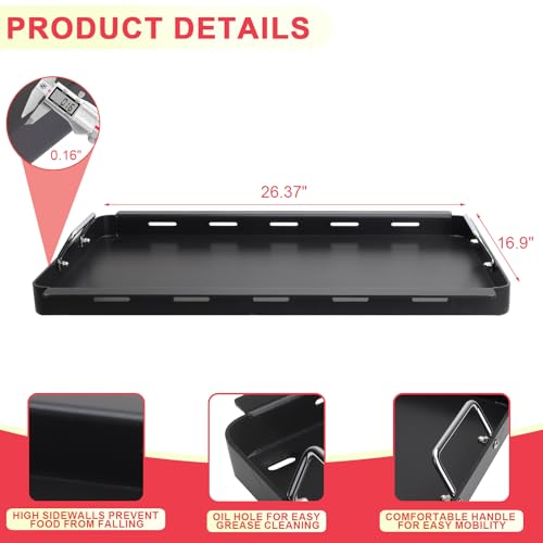 Full Size Griddle Inserts for Charbroil Commercial Tru Infrared Gas Grills (26.4" x 16.9" x 2")
