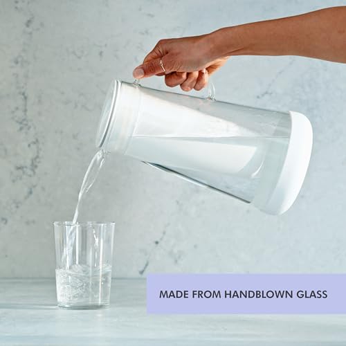 Home Glass Water Filter Pitcher (White)