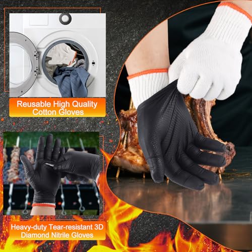 BBQ Gloves Disposable (X-Large / 10mil Nitrile)