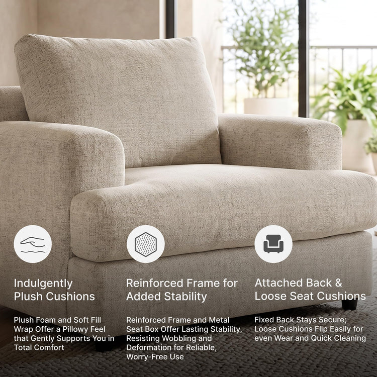 Soletren Oversized Chair and a Half (Stone Beige / Urban)