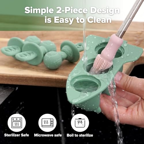 Baby Popsicle Molds for Breast milk Pops (Pea Green)