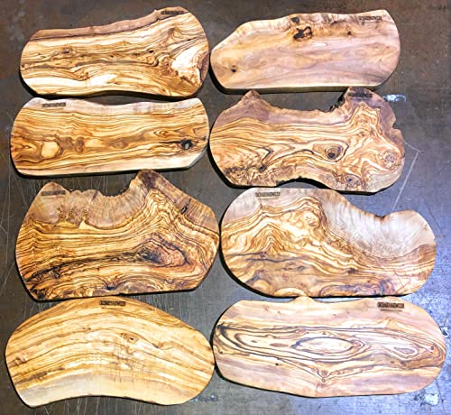 16" Rustic Handmade Olive Wood Bark Edge Charcuterie Board by Orchard Hardwoods (16"L x 6"W)