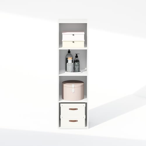 Reed Closet Organizers and Storage (White / 4-Tier; 12" W)