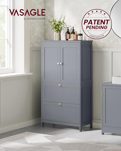 Bathroom Storage Cabinet with 2 Doors (Dove Gray / 2 Doors + 2 Drawers)