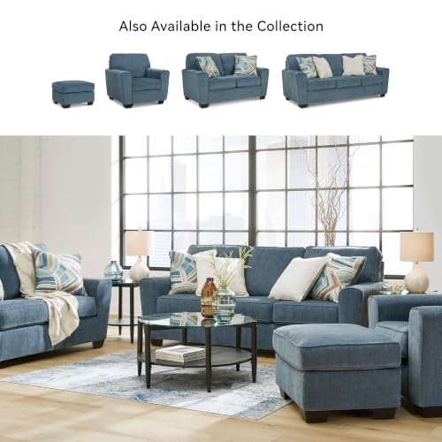 Ottoman Cashton Blue Rectangular Foot Rest (Blue)