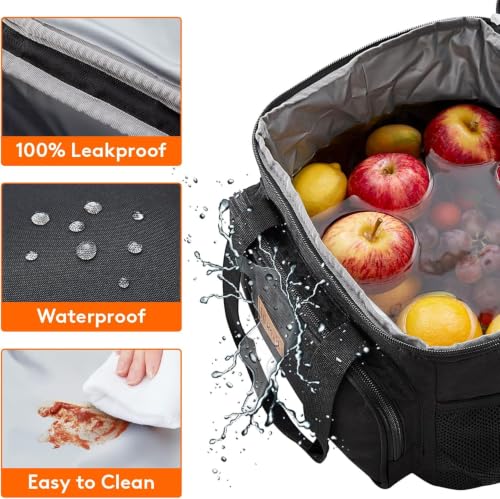 Insulated Lunch Box for Men (Black / Large(15L))