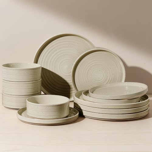Stoneware Dinnerware Sets (White Honey / Service for 4 (12pc))