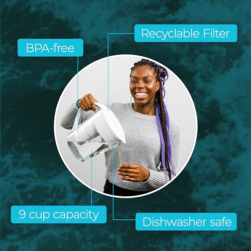 MINA Alkaline Water Filter Pitcher (White)