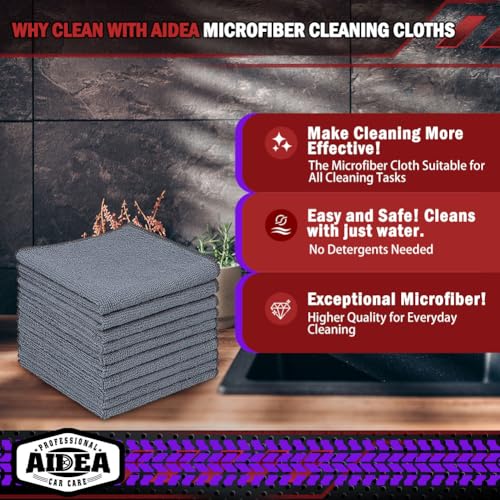 Microfiber Cleaning Cloth Grey 50PK (Grey / 50PK)