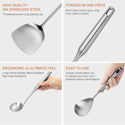 304 Stainless Steel Cooking Utensils Set