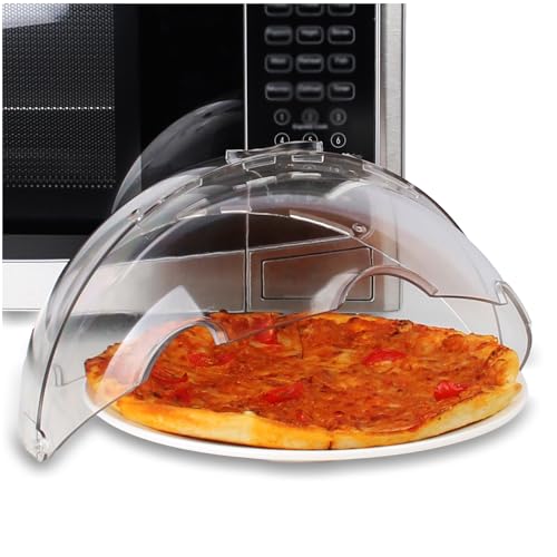 Flippable Microwave Splatter Cover for Food (10.5" W x 10.5" D x 5.9" H)