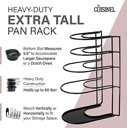 Pan Organizer for Cast Iron (Standard / 15.4" / Black)