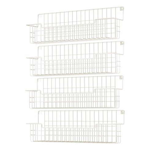 Spice Rack Wall Mount (White-4 Pack)