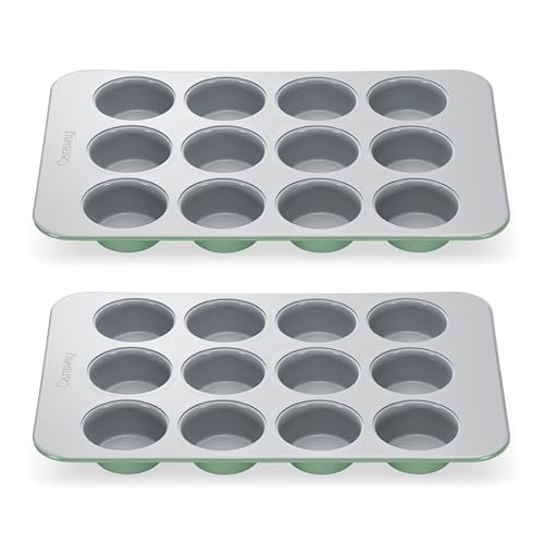 Non Stick Ceramic (Sage / 2x Muffin Pan (12 Cup))