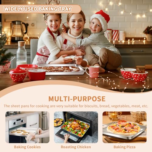 Stainless Steel Baking Sheet Pan Set of 2 (17.3 inch)