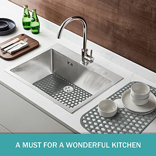 Silicone Kitchen Sink Protectors Mats (Gray (1 Pack))