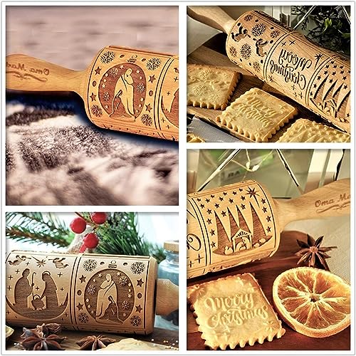 Christmas Rolling Pin (9 Grilles Jesus)