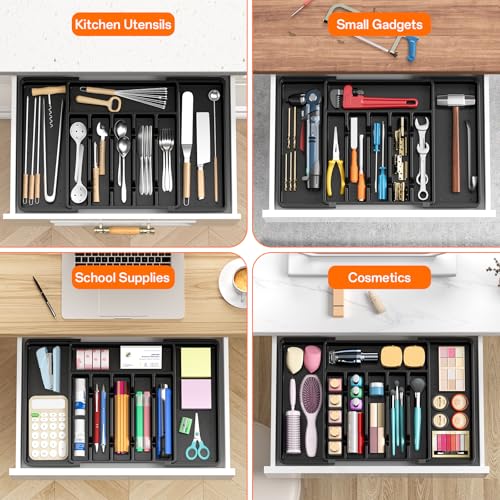 Large Silverware Organizer (Black)