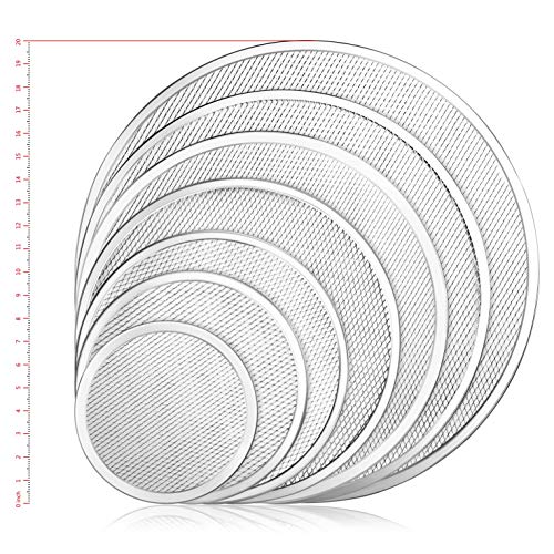 Restaurant Grade Seamless Aluminum Pizza Baking Screen (14-Inch / Silver)