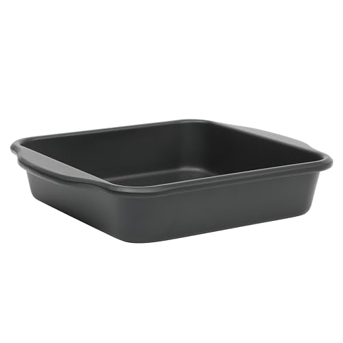 Teston 8 Inch Square Cake Pan (8" Square Cake Pan / Matte Black)