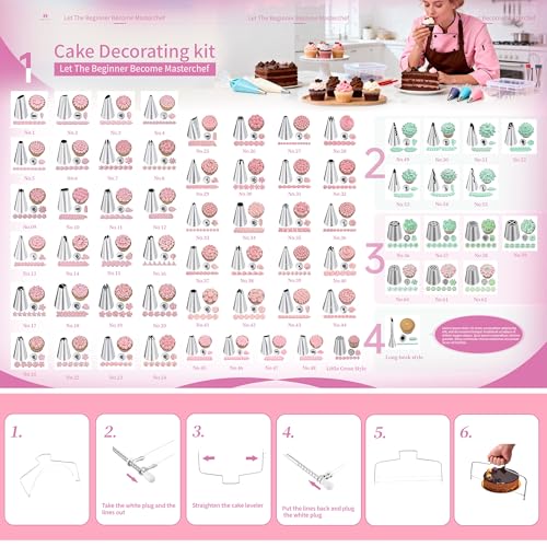 Cake Decorating Kit (Light Pink)