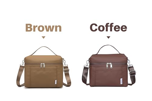 NOL 4 Liters Small Insulated Lunch Bags for Women Cooler Bag Lightweight Nylon Waterproof Lunch Box For Work (Small (Coffee / Small (4 Liters))