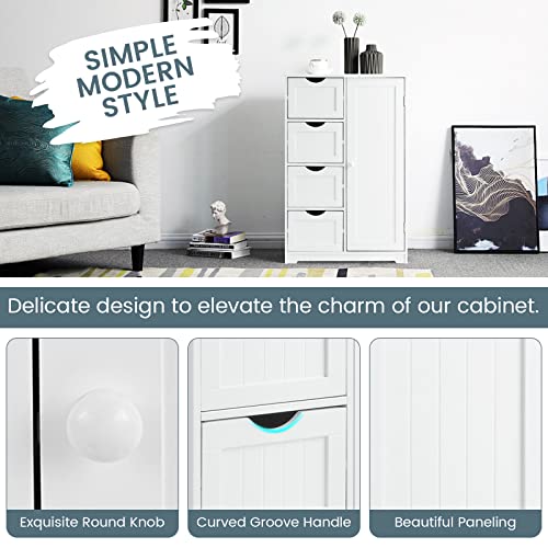 Bathroom Storage Cabinet (White)