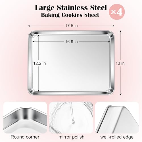 Stainless Steel Baking Sheet (17.5"x13")