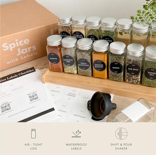 Minimalist Spice Jars with Labels
