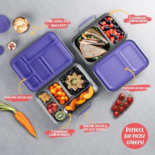 Stainless Steel Bento Box Kids (Purple-05)