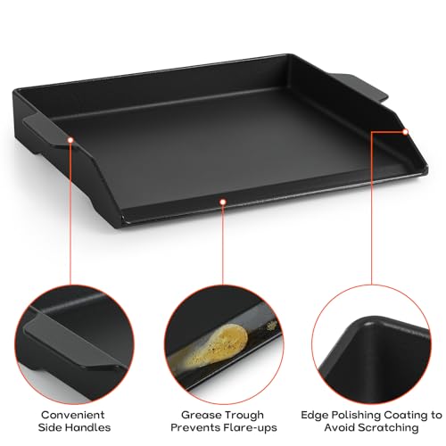 Onlyfire Universal Cast Iron Cooking Griddle (18.6" x 14" x 1.7")