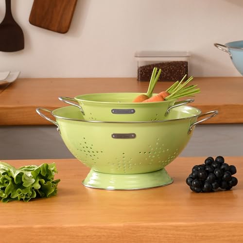 Metal Colander 2 Pack (LightGreen)