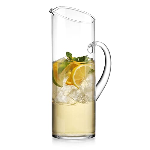 Glass Water Pitcher with Spout (Clear / 58 Ounces)