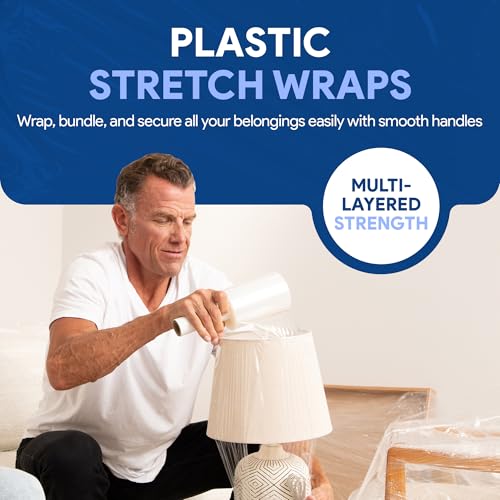 5" Plastic Stretch Film Wrap with Handles (2 Pack / 5" Products)