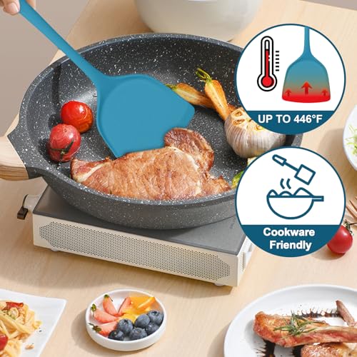 Silicone Cooking Utensils Set (Dark Blue)