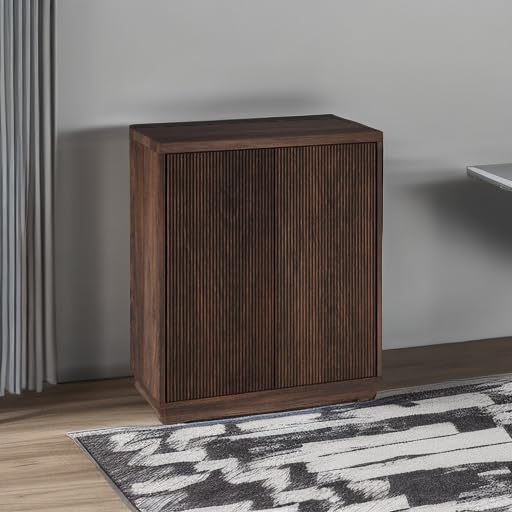 28" Fluted Accent Cabinet (Rich Brown)