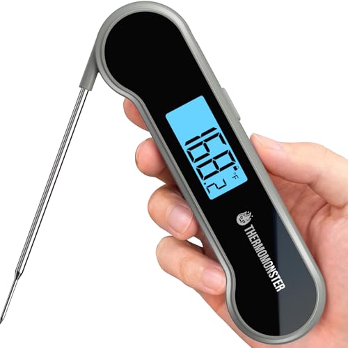 0.5 Sec Instant Read Meat Thermometer Digital for Cooking (Grey)