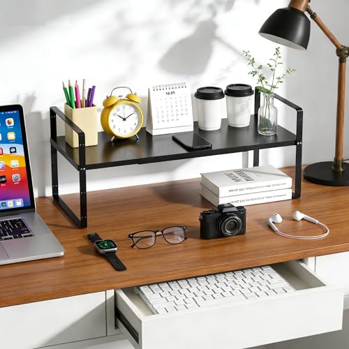Expandable Cabinet Shelf Organizer (Black Small)