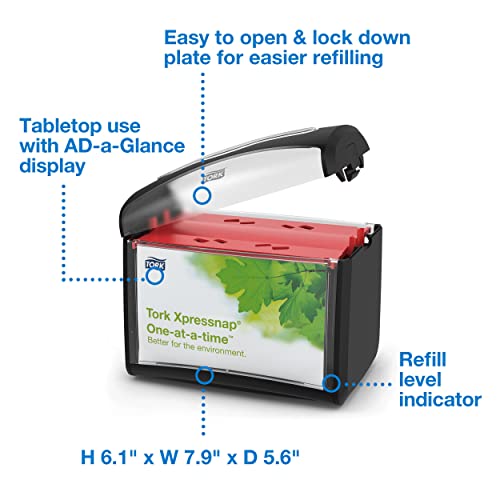 Xpressnap Napkin Dispenser Black N4 (6.7" x 7.9" x 5.6" - Black - Pack of 4)