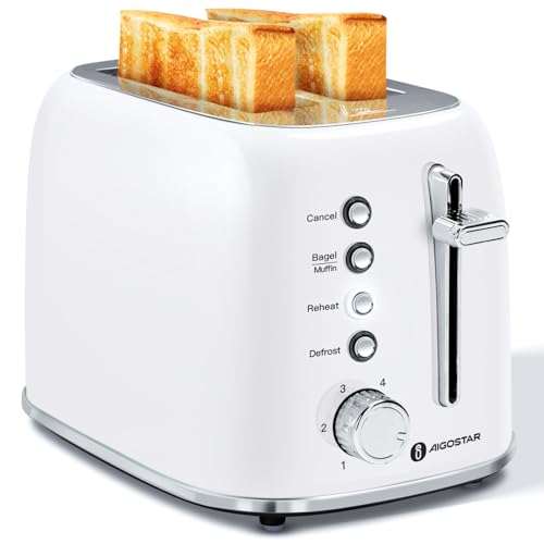 Retro 2 Slice Toaster (Pearl White)