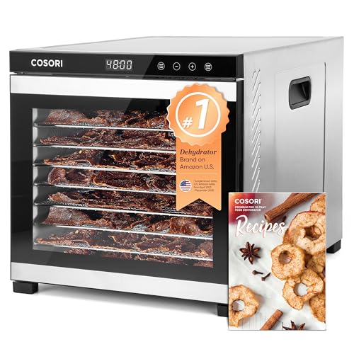 Food Dehydrator (Silver-XL / 10 Trays(16.2ftยฒ Drying Space))