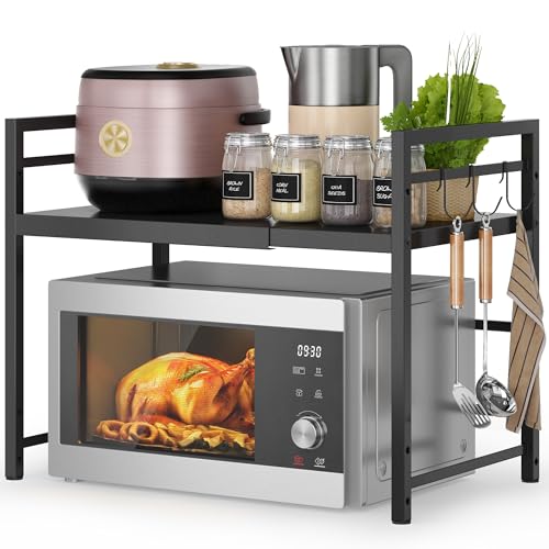 Microwave Oven Rack (Black / 2 Tier (Without Spice Rack))