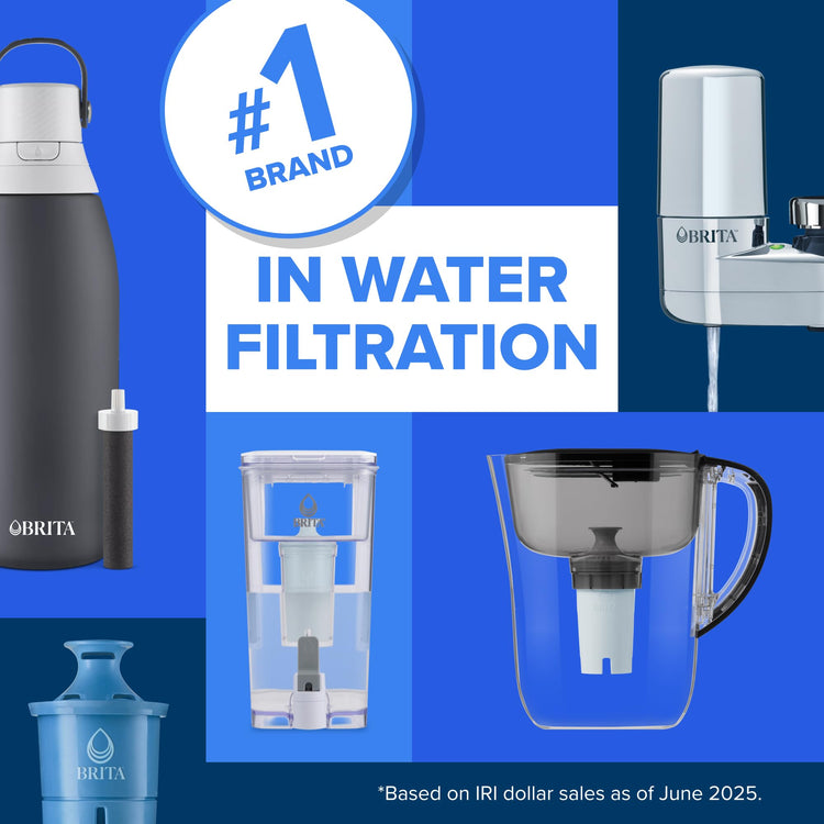 XL 27 Cup Water Filter Pitcher (Dispenser (1 Filter) / Ulta Max Black)