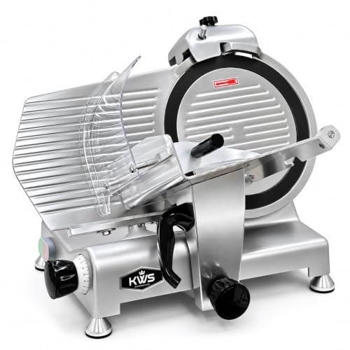 MS 12NT Premium Commercial 420W Electric Meat Slicer (Silver Black)