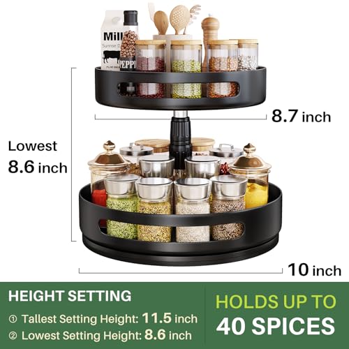 Lazy Susan Spice Rack Organizer for Cabinet (10 inch)