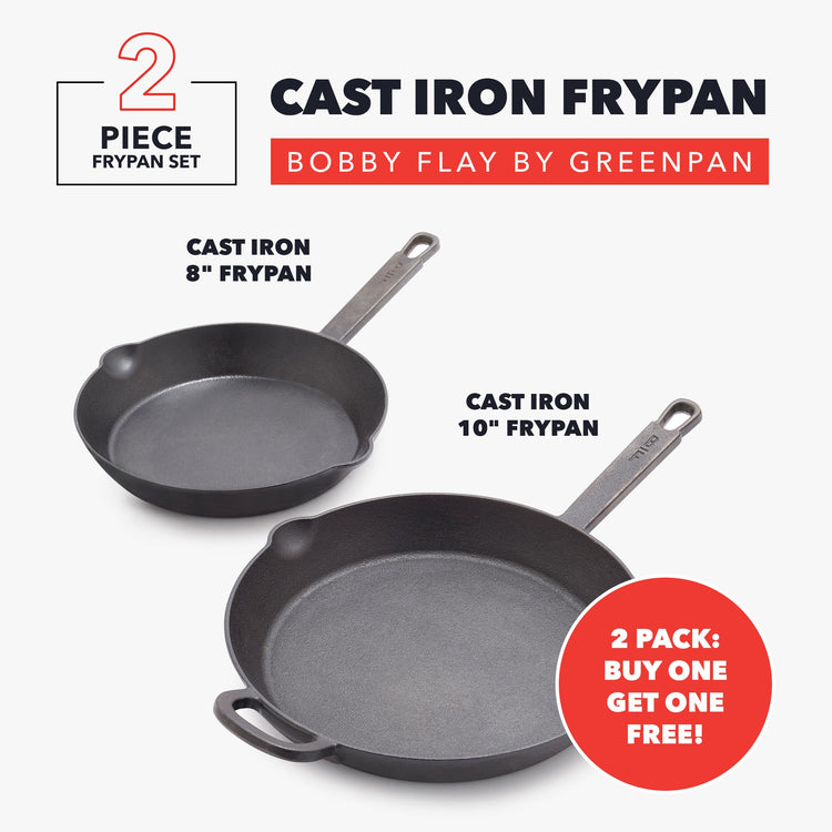 x Bobby Flay 2 Pack (8" and 10" Skillet Set / Black)
