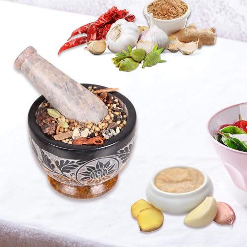 Mortar and Pestle (Black & Yellow)